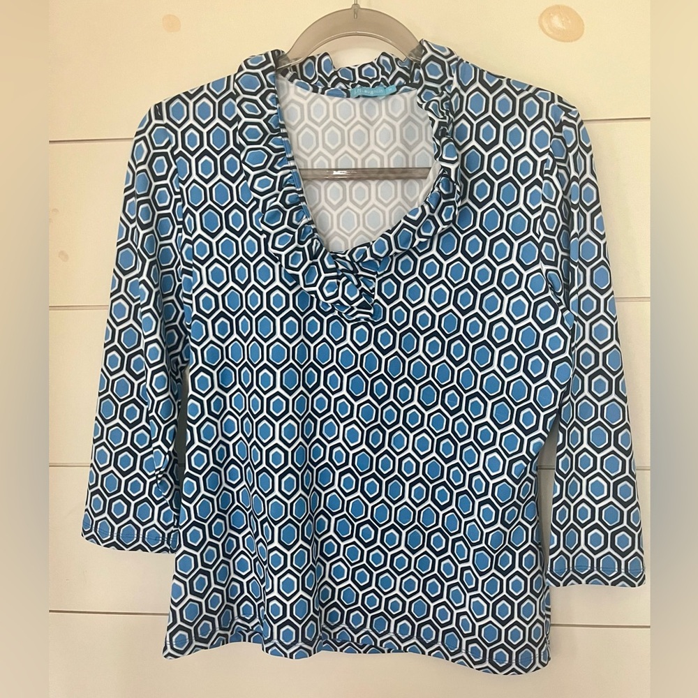 J. McLaughlin Durham Catalina Ruffle Collar Top